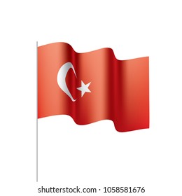 Turkey flag, vector illustration