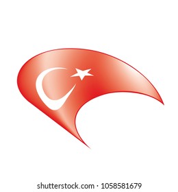 Turkey flag, vector illustration