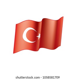 Turkey flag, vector illustration