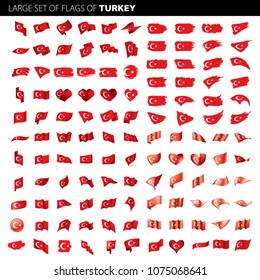 Turkey flag, vector illustration