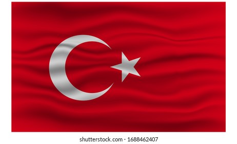 Turkey Flag in Vector Illustration