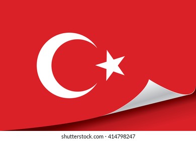 Turkey flag vector illustration.