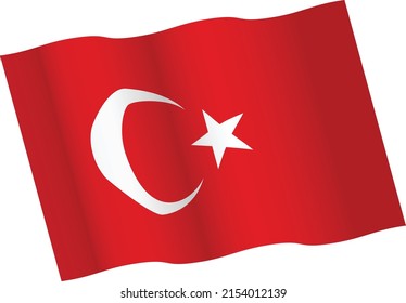 Turkey flag vector illustration icon