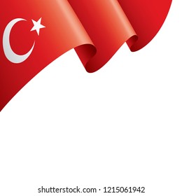 Turkey flag, vector illustration on a white background