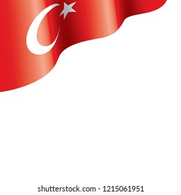 Turkey flag, vector illustration on a white background