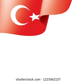 Turkey flag, vector illustration on a white background