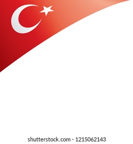 Turkey flag, vector illustration on a white background