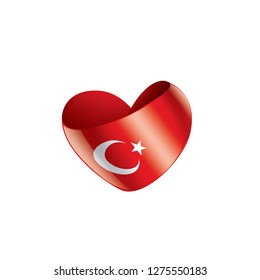 Turkey flag, vector illustration on a white background