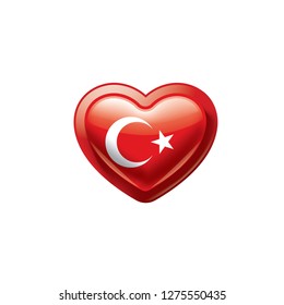 Turkey flag, vector illustration on a white background