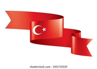 Turkey flag, vector illustration on a white background