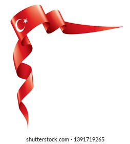 Turkey flag, vector illustration on a white background