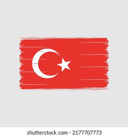 Turkey Flag Vector. National Flag
