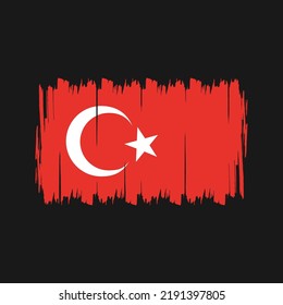 Vector de bandera de Turquía. Bandera nacional
