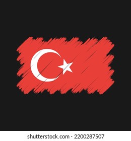 Vector de bandera de Turquía. Bandera nacional