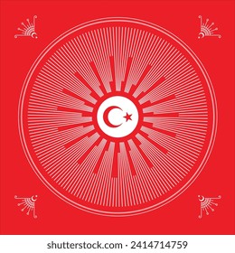 Turkey flag vintage Banner, vector design