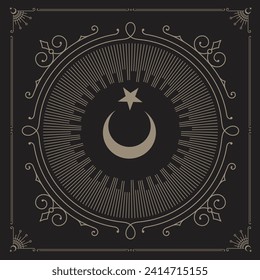 Turkey flag vintage Banner, vector design