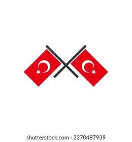 Indicadores de Turquía conjunto de iconos, símbolo del símbolo del vector del día de la independencia de Turquía