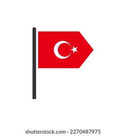 Turkey flags icon set, Turkey independence day icon set vector sign symbol