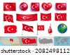 turkish flag silhouette