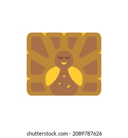 Carácter plano de Turquía. Ilustración vectorial de pájaro.