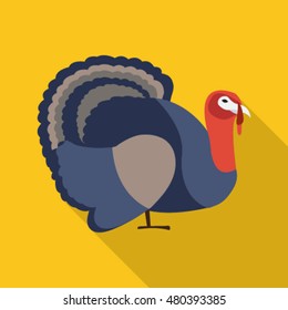 turkey flat icon. You can be used turkey icon for several purposes like: websites, UI, UX, print templates, promotional materials, info-graphics, web and mobile phone apps.