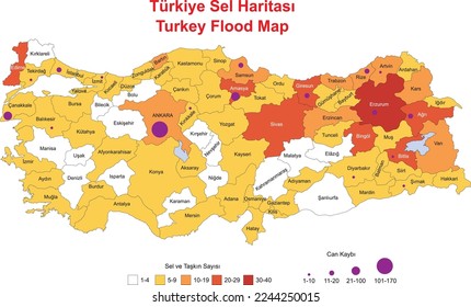 Turkey Flood and Flood Number Map