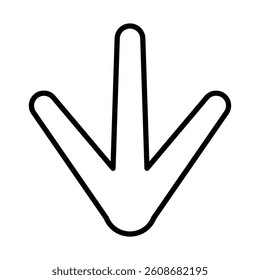 Turkey Footprint Vector Line Icon Design
