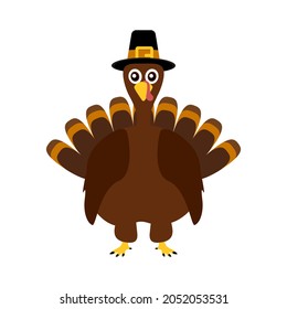 Turkey funny thanksgiving on white background 