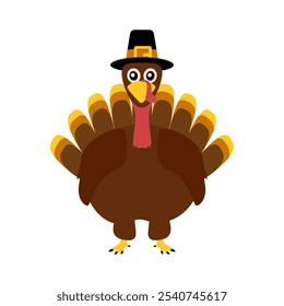 Turkey funny thanksgiving on white background 