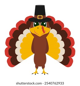 Turkey funny thanksgiving on white background 