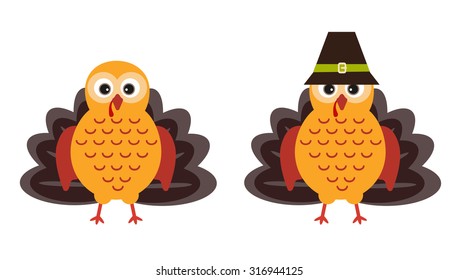 turkey funny and white background