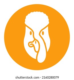 Turkey glyph icon. Farm animal vector illustration. Agriculture sign. Graph symbol for your web site design, logo, app, UI. EPS10.