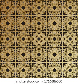 Turkey gold Plants geometric Seamless patterns. Endless repeating linear texture for wallpaper, packaging, banners, invitations, business cards, fabric print.