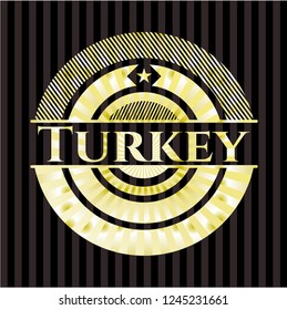 Turkey gold shiny emblem