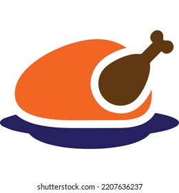 turkey grilled chicken vector image.
