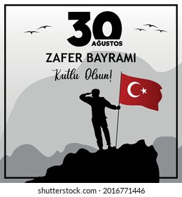 Turkey happy august thirty victory day. Translation: "Happy August 30 victory day!"