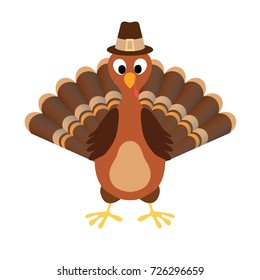 Turkey Happy Thanksgiving vector