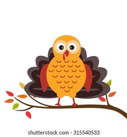turkey hatless on a branch