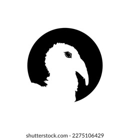 Turquía se dirige a la forma circular para el logotipo, el pictograma o el elemento de diseño gráfico. Turquía es un gran ave del género Meleagris. Ilustración vectorial
