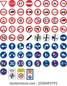 Sinais de trânsito padrão da estrada da Turquia, sinais regulatórios - Sinais de tráfego e estrada para venda (turco: Karayollari Standart Trafik Isaret Levhalari, Trafik Tanzim Isaretleri) 