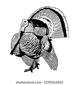 turkey hunting illustration logo vector image t shirt