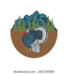 Caza de pavos en las montañas