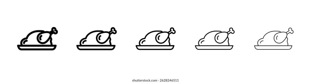 Turkey icon in black. Vector illustration for graphic design