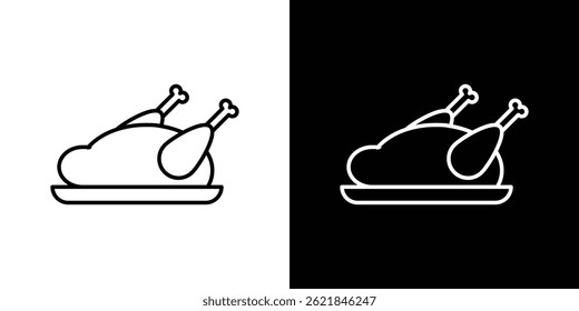 Turkey icon concept stroke on white background
