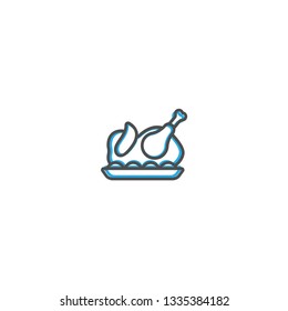 Turkey icon design. Gastronomy icon vector illustration design