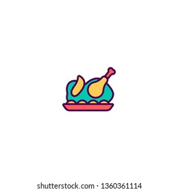 Turkey icon design. Gastronomy icon vector illustration