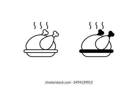 Turkey icon design with white background stock illustration