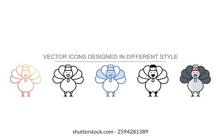 Turkey icon design with white background stock illustration