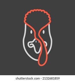Turkey icon. Farm animal vector illustration. Agriculture sign. Graph symbol for your web site design, logo, app, UI. EPS10.