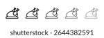 Turkey icon graphic set. trendy stroke line style